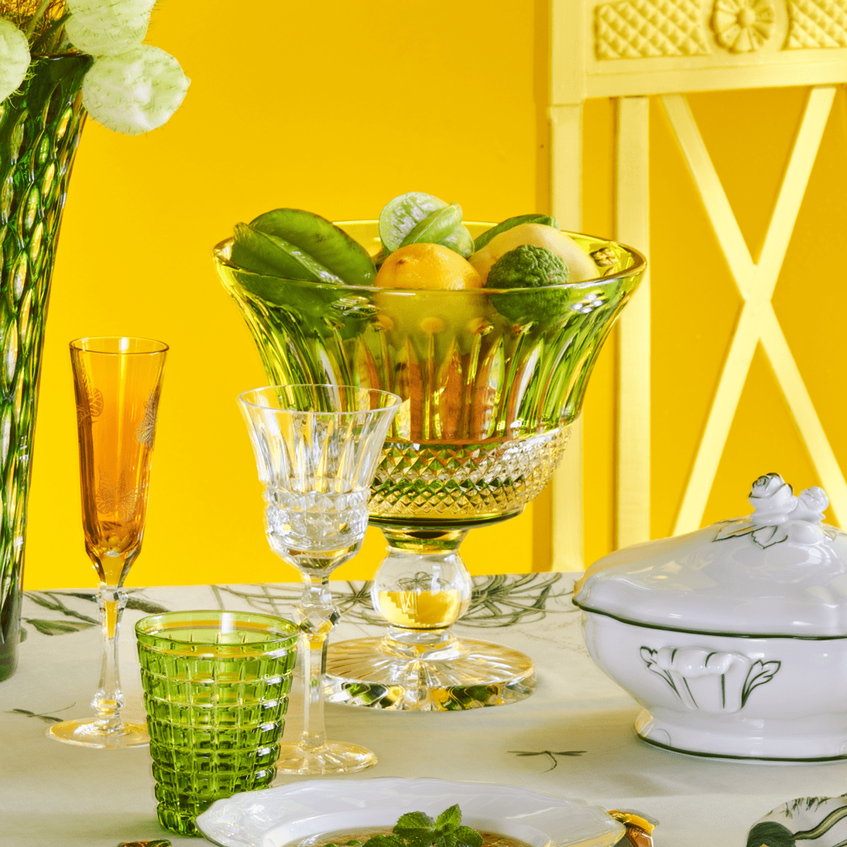 Comtesse Vert pastel Coupe à fruits