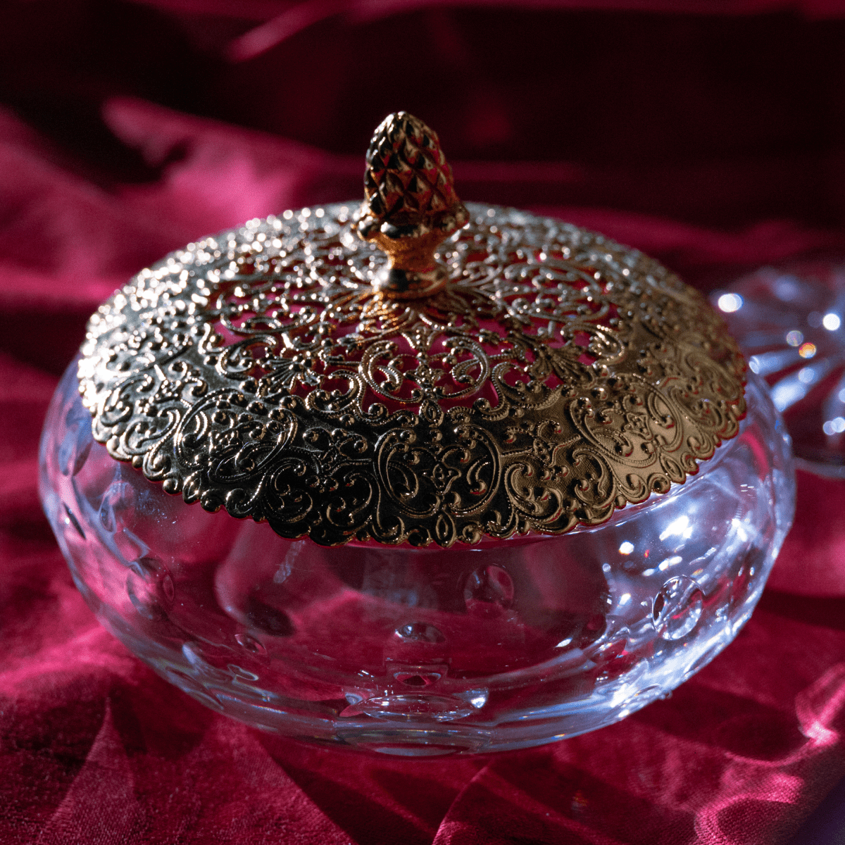 Dentelle Bonbonnière avec bronze Bonbonnière