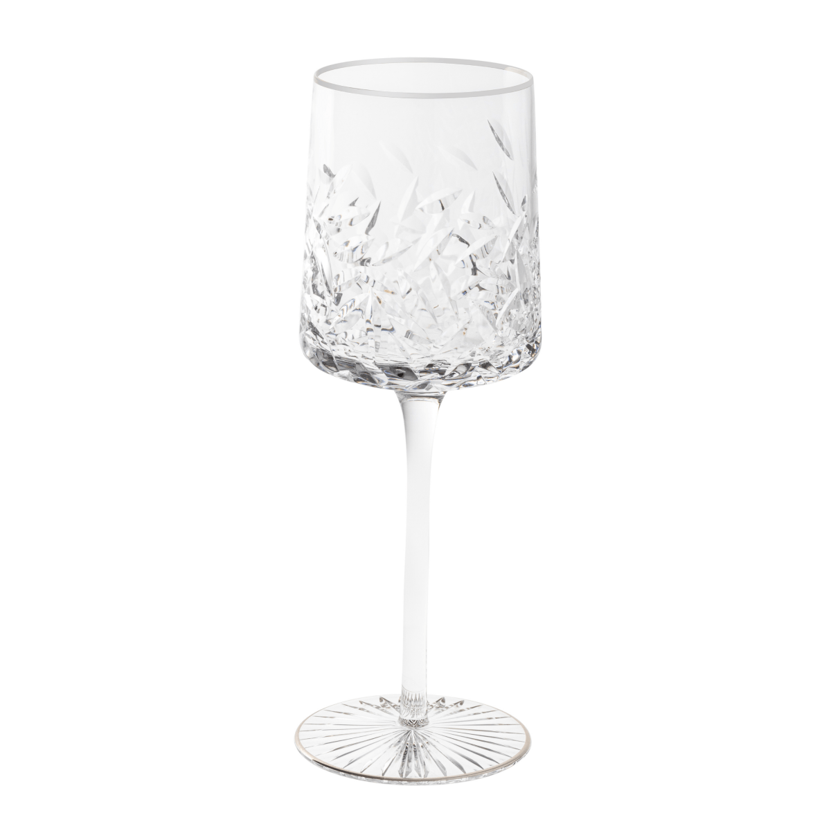 Leaves - Verre à vin rouge - Cristallerie de Montbronn -