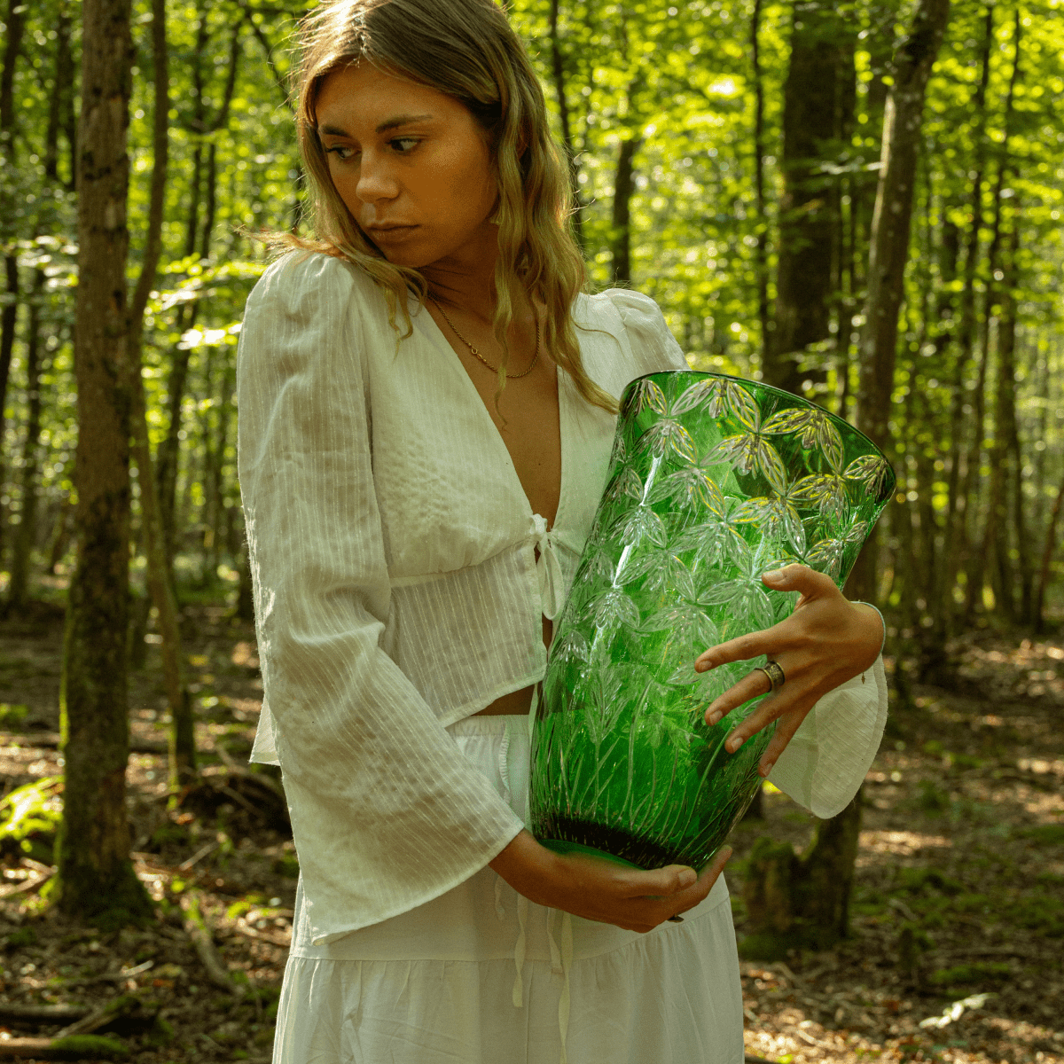 Mellonia Vert foncé Vase