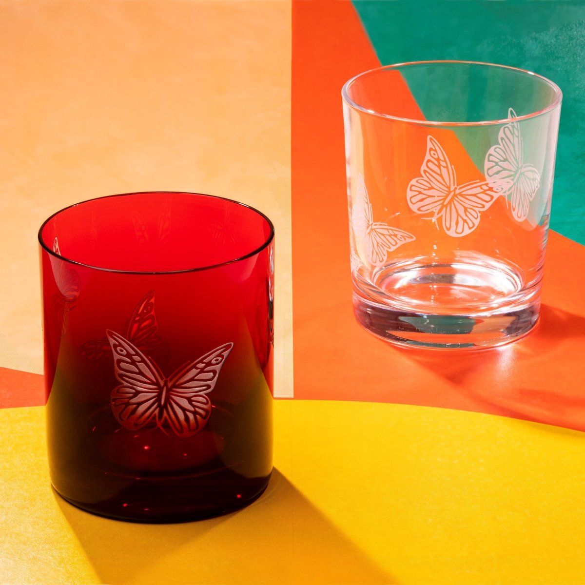 Butterfly - Old fashion tumbler - Cristallerie de Montbronn-Gobelet à whisky