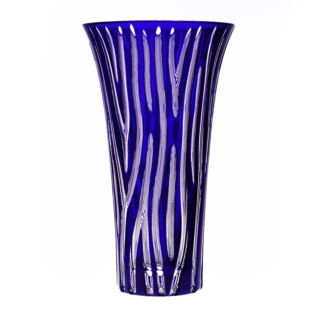 Cristallerie de Montbronn Vases 25 cm / Bleu foncé Zebra - Vase