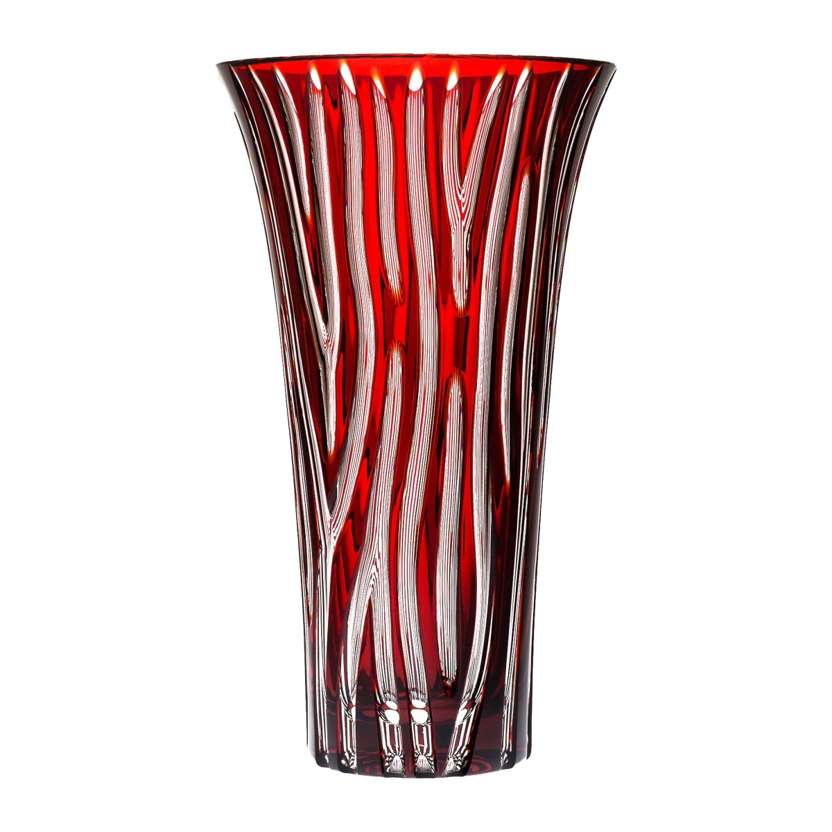 Cristallerie de Montbronn Vases 25 cm / Rouge foncé Zebra - Vase