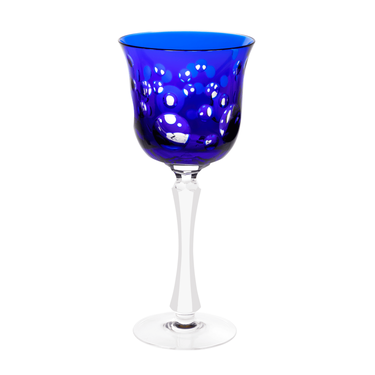 Cristallerie de Montbronn Verres à pied Bleu foncé Staccato - Verre à vin blanc