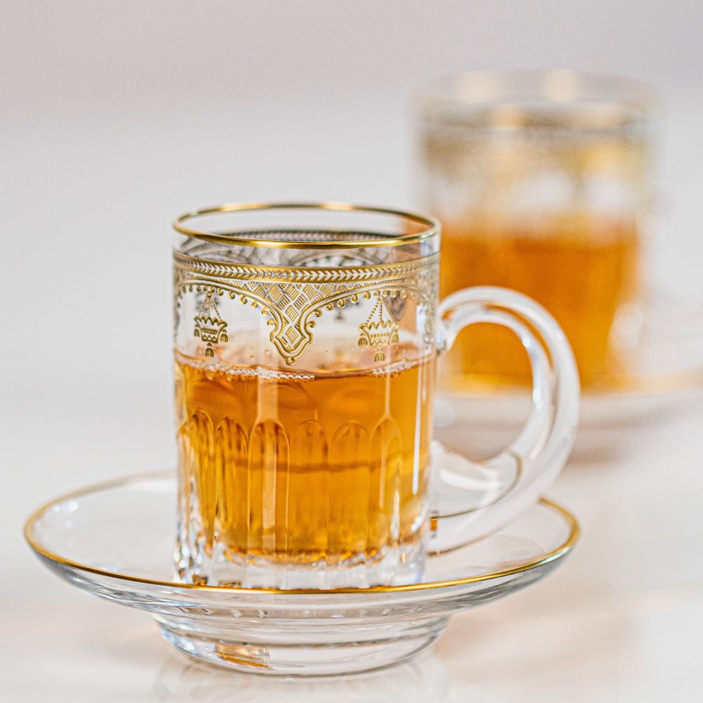 Tasse à thé avec soucoupe - Cristallerie de Montbronn - Tasse à thé avec soucoupe