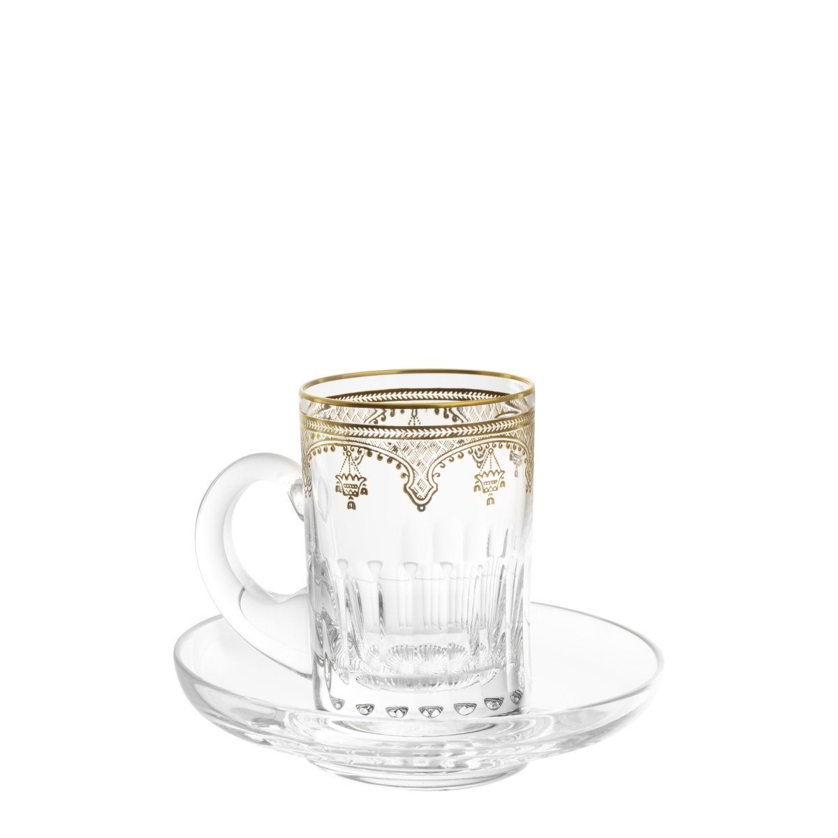Arpège - Tasse à thé avec soucoupe - Cristallerie de Montbronn-Tasse à thé avec soucoupe