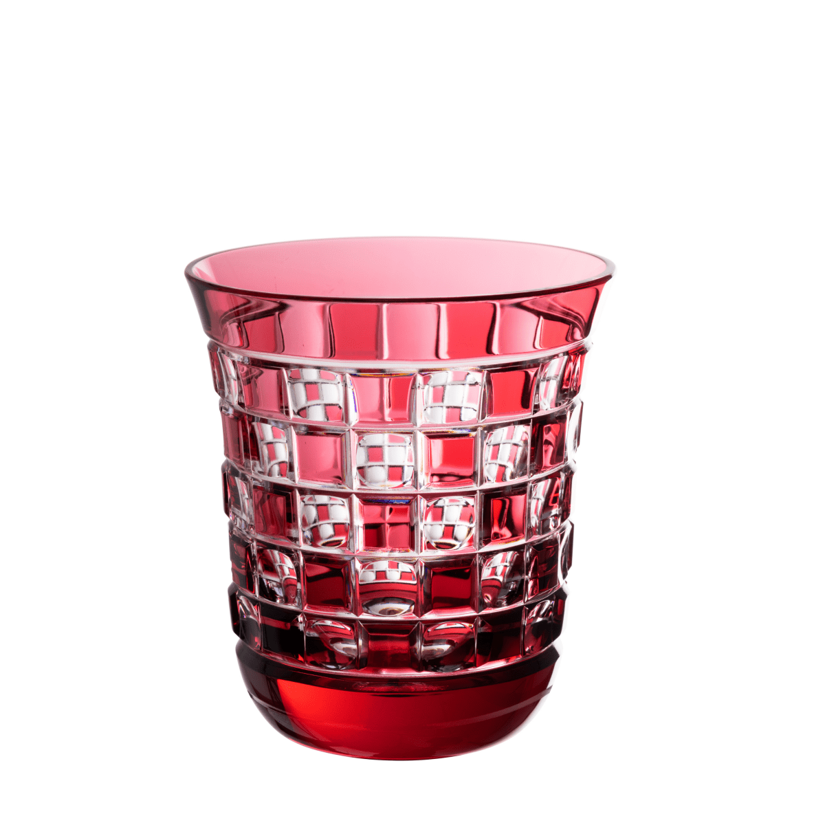 Cristallerie de Montbronn Verre à whisky Rouge clair Black Diamond - Petit tumbler