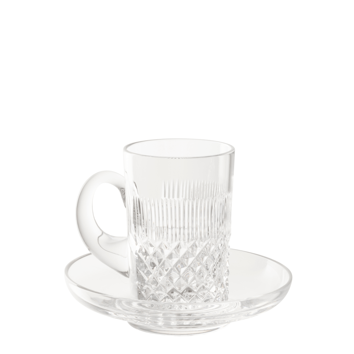 Harmonie - Tasse à thé avec soucoupe - Cristallerie de Montbronn-